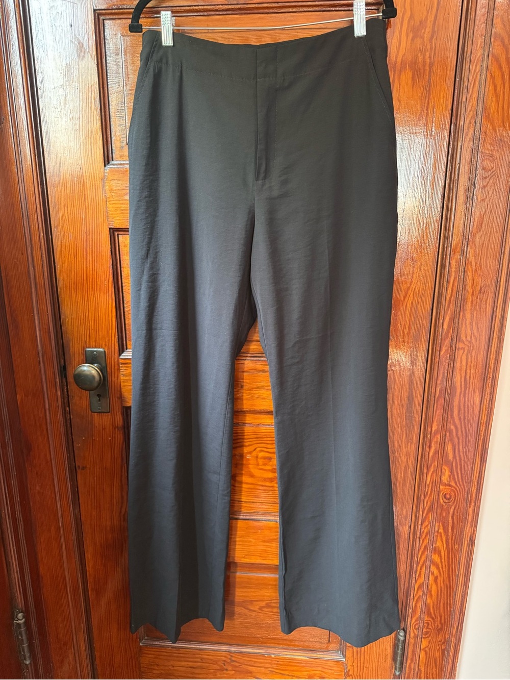 NWT CAbi Caravan Trouser Black Wide Leg Pants Size 10 High Rise Workwear